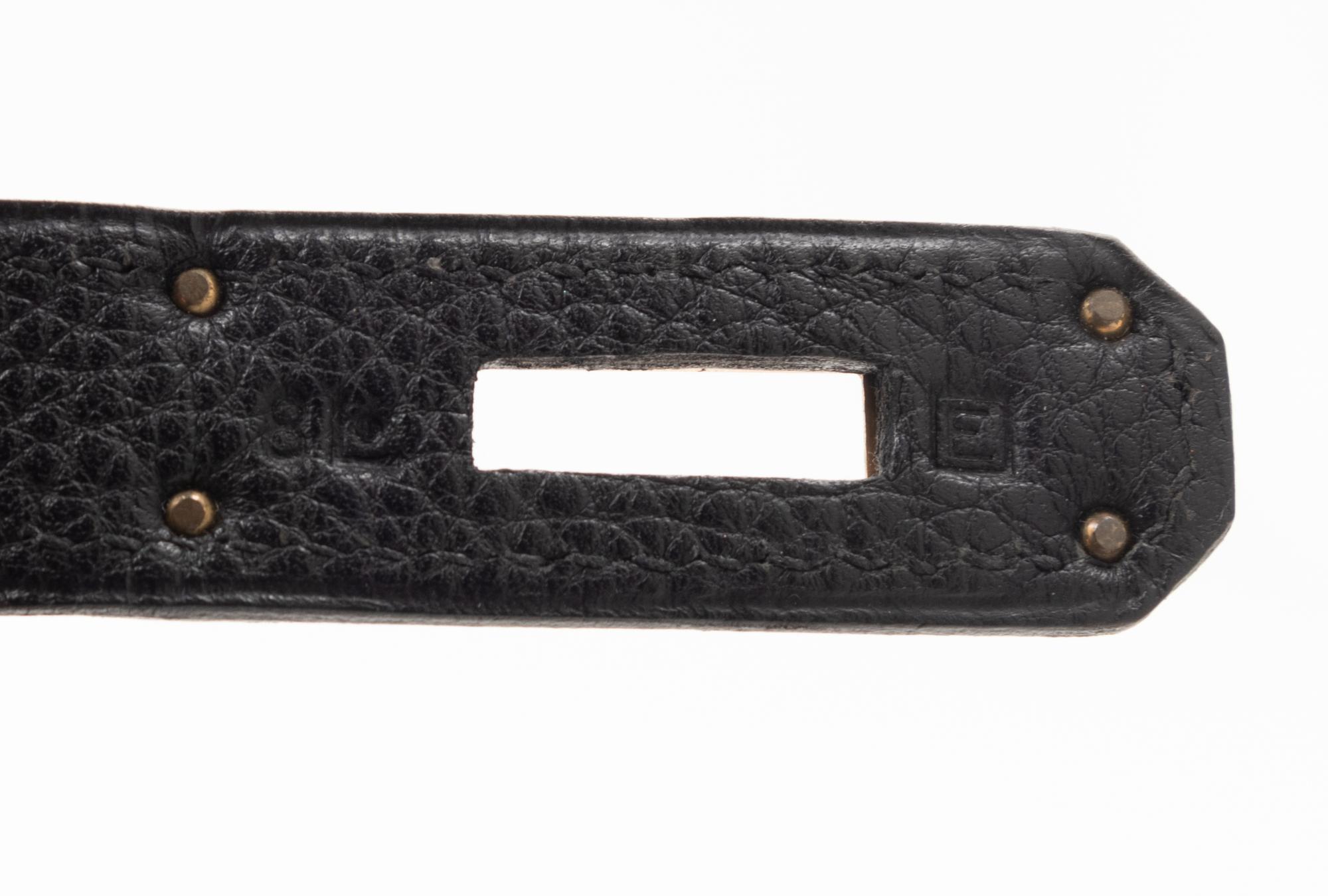 Hermès Black Leather 32cm Kelly Bag