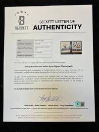 A Sandy Koufax / Nolan Ryan Signed Autograph Photo Display (Beckett Authentication Services Letter)