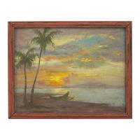 Philippine School, 20th century — Manila City Hall and Seascape (A Pair)
