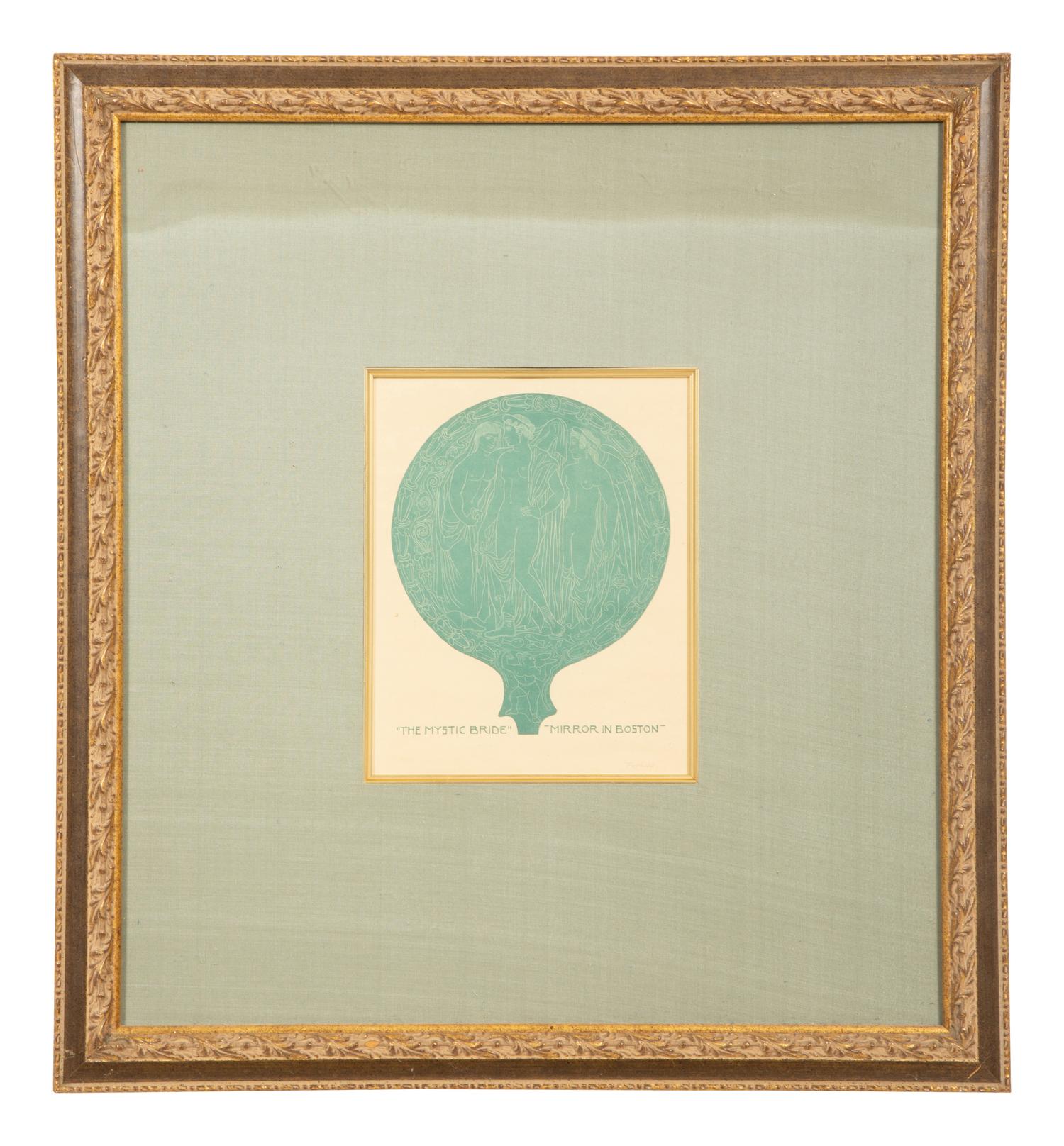 A Suite of Eight Gilt Framed Prints of Ancient Mirrors