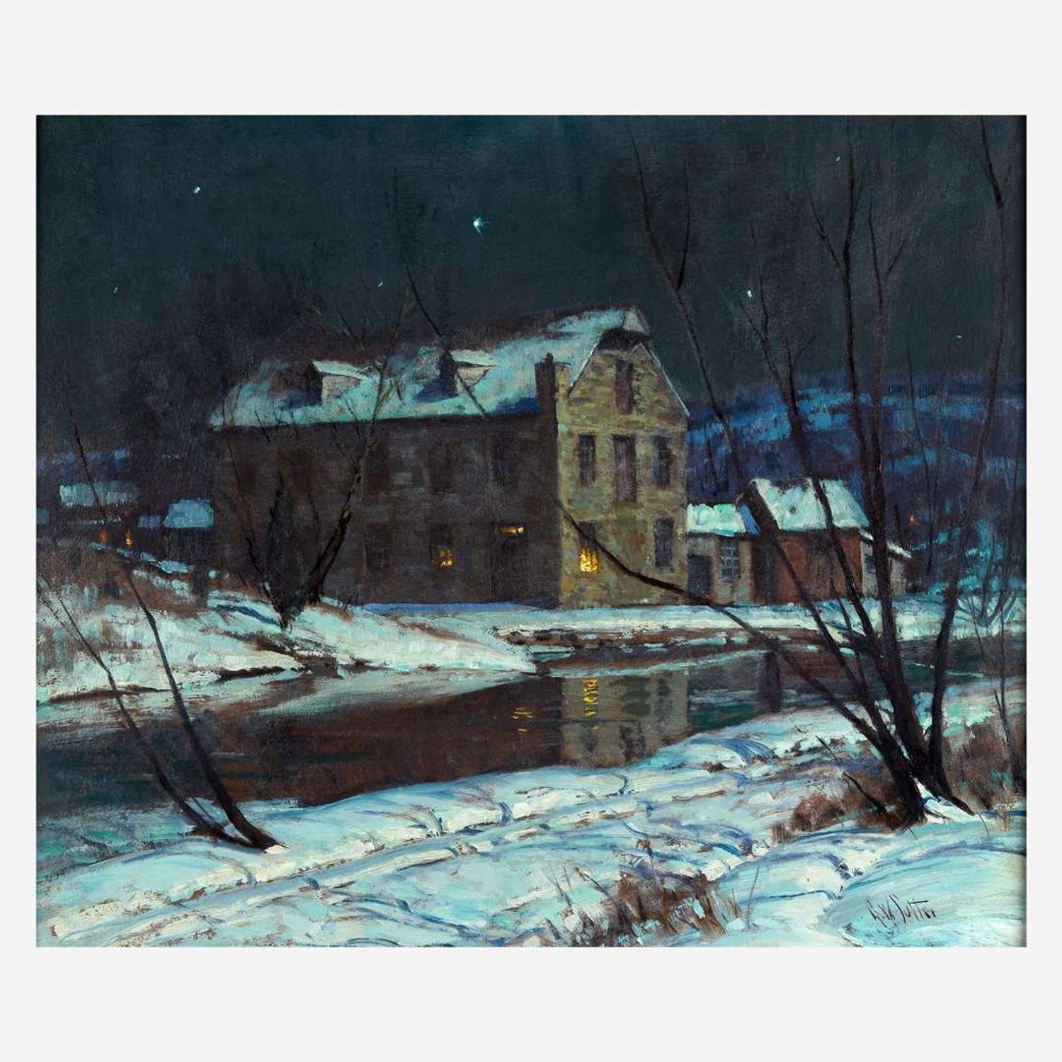 George William Sotter (American, 1879–1953) Bucks County Moonlight