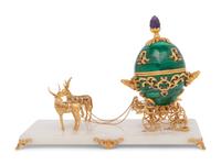A Malachite Fantasy Coach in the Manner of Fabergé