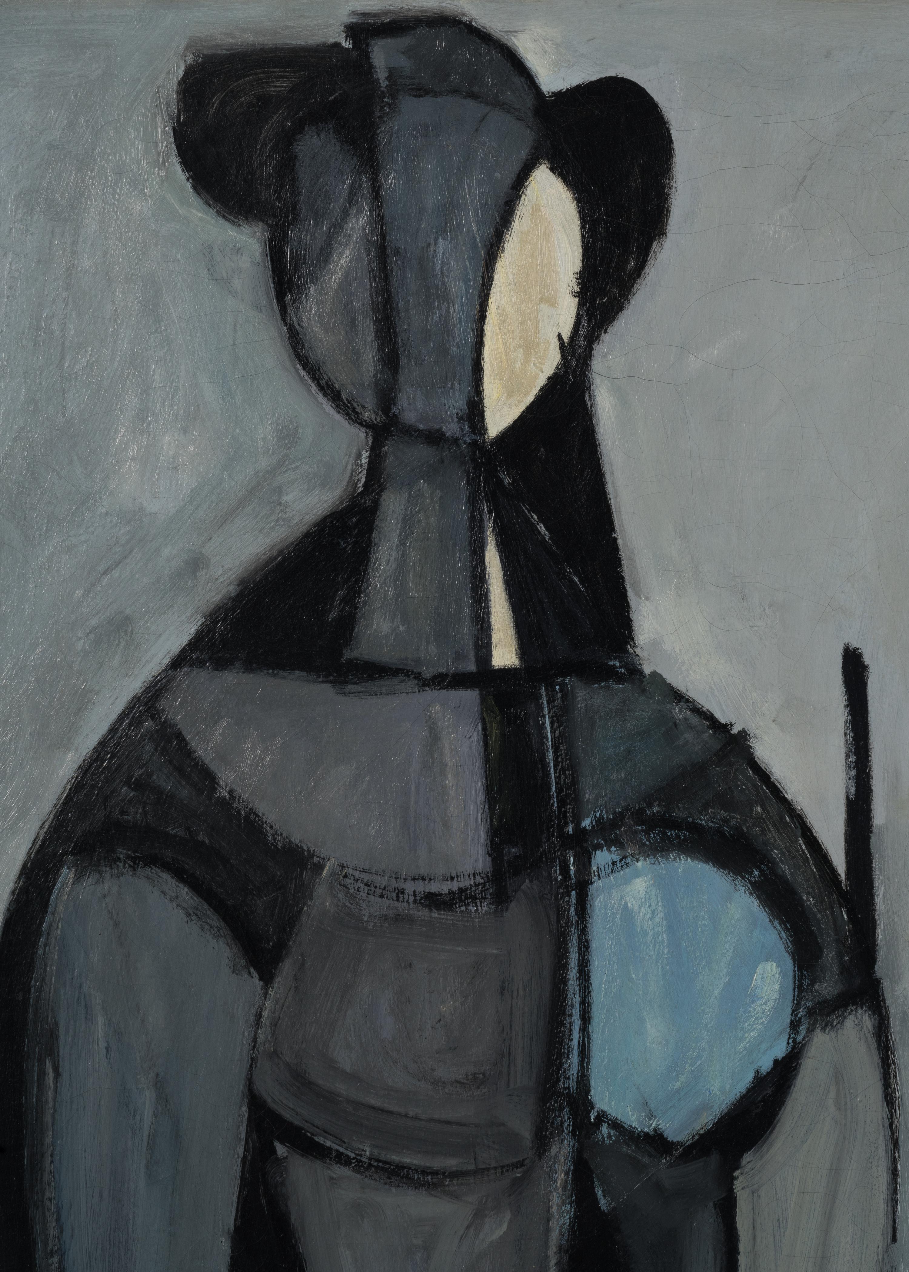 Figura seduta, fondo grigio (Sitting Figure, Grey Background) , 1950
