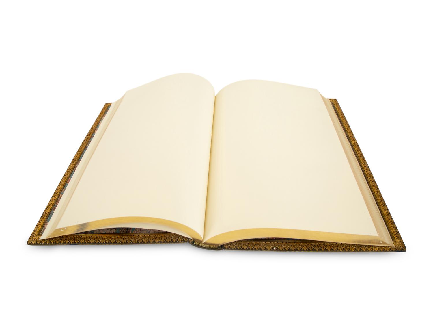 An Extra-Large Folio Fine Gilt Tooled Leather Bound Blank Book