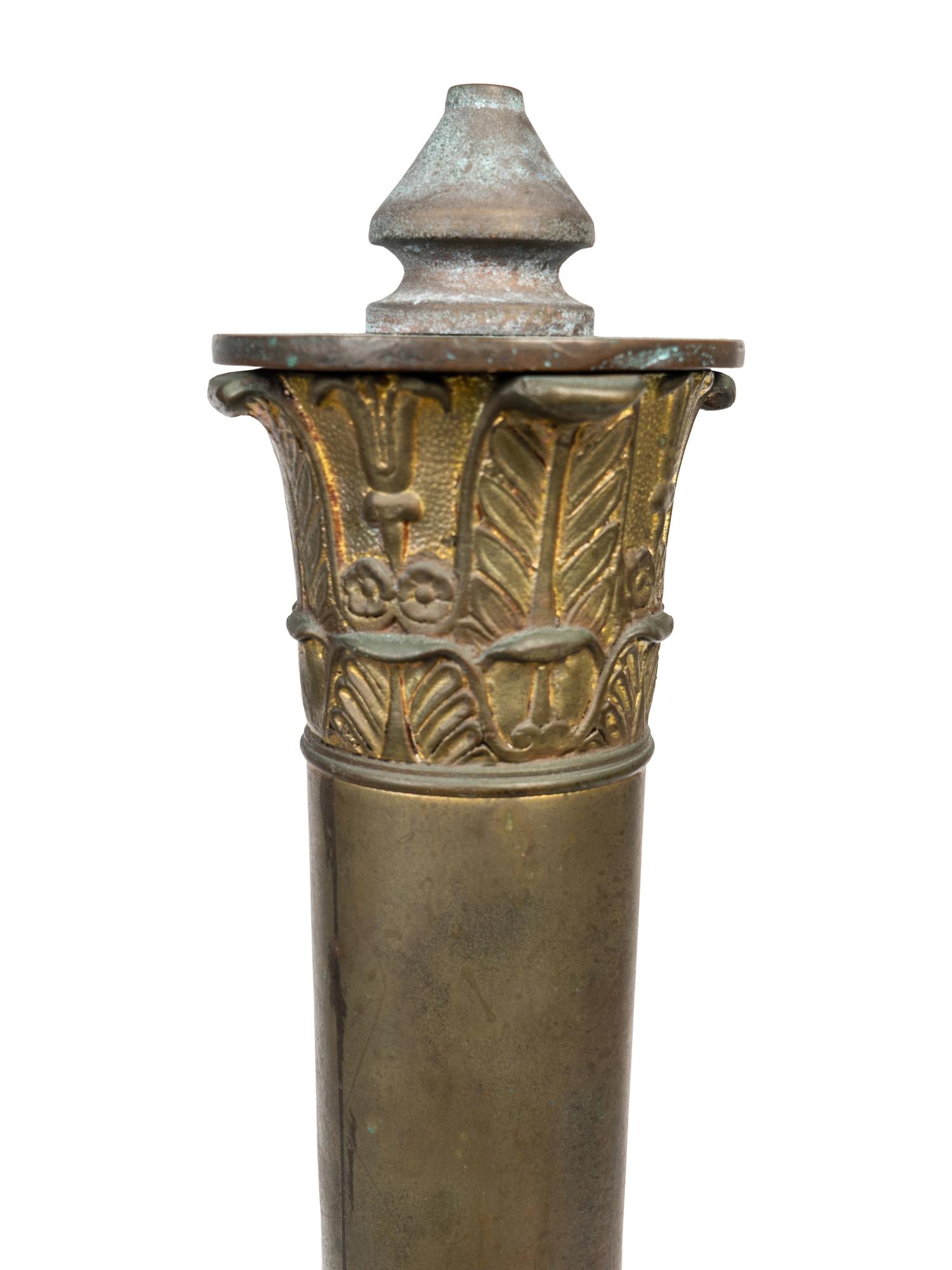 A Pair of Neoclassical Style Gilt Metal Andirons — EARLY 20TH CENTURY