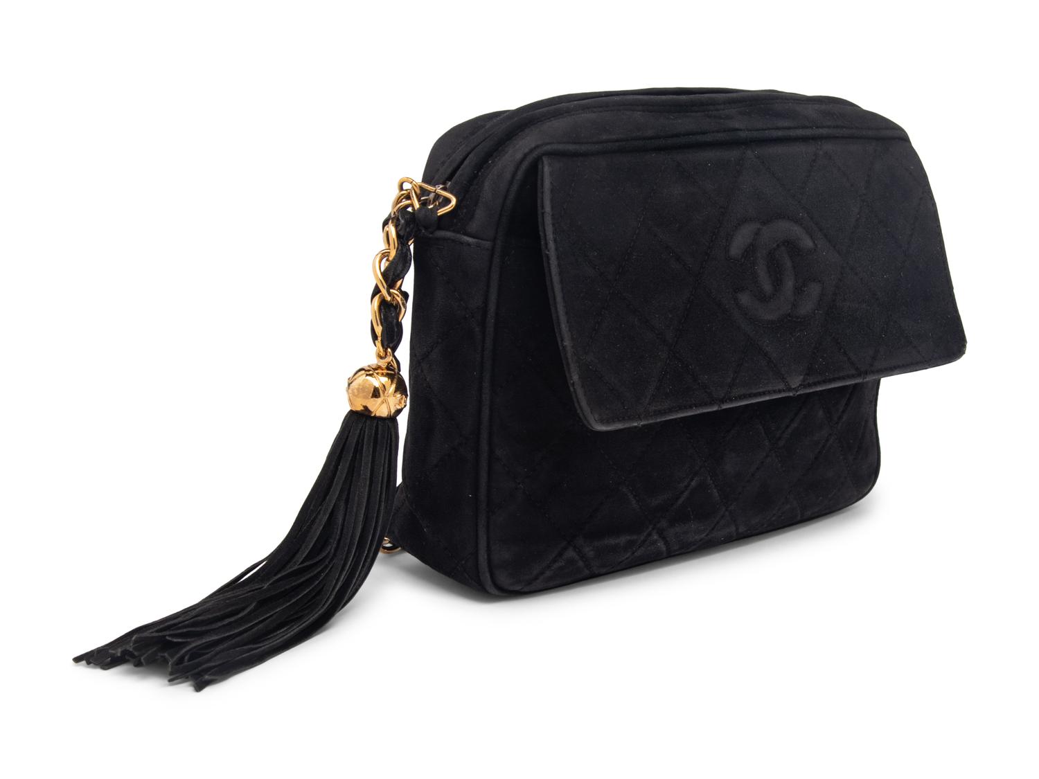 Chanel Black Suede Camera Bag
