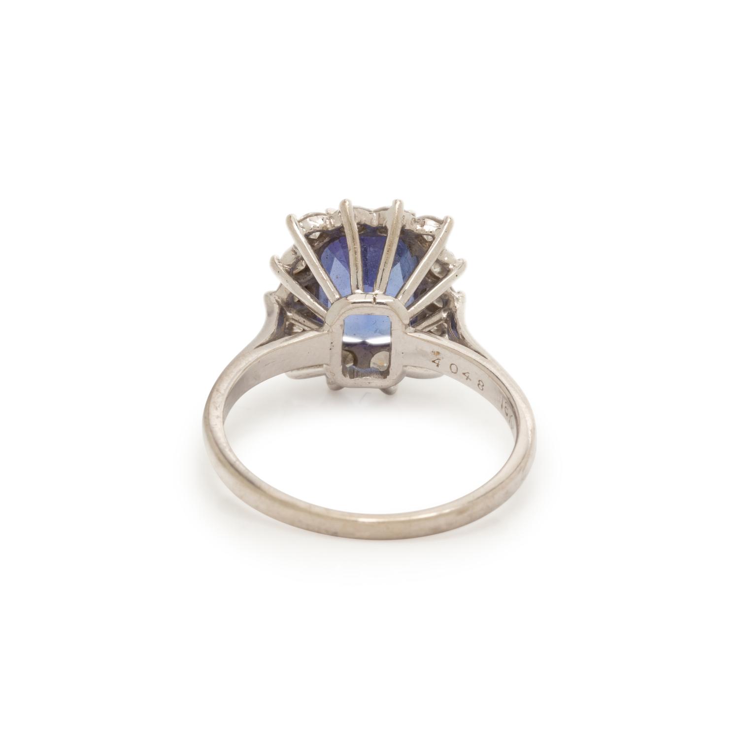 TANZANITE AND DIAMOND RING