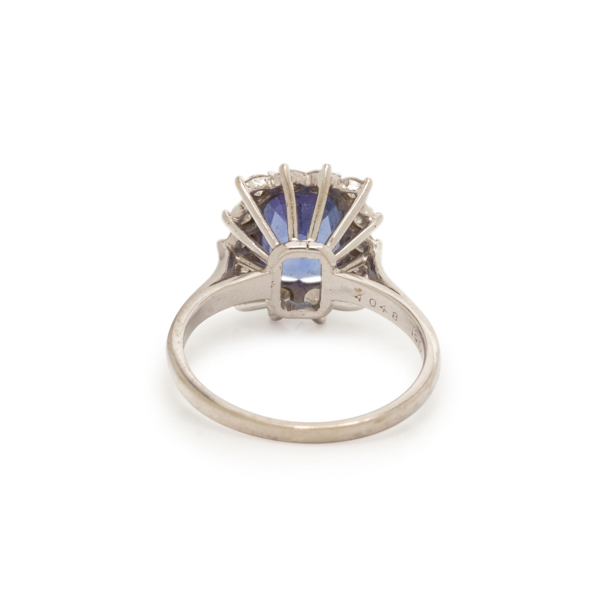 TANZANITE AND DIAMOND RING