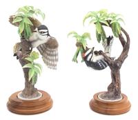 A Pair of Royal Worcester Porcelain Little Downey Woodpeckers Height 10 inches. — 20TH CENTURY