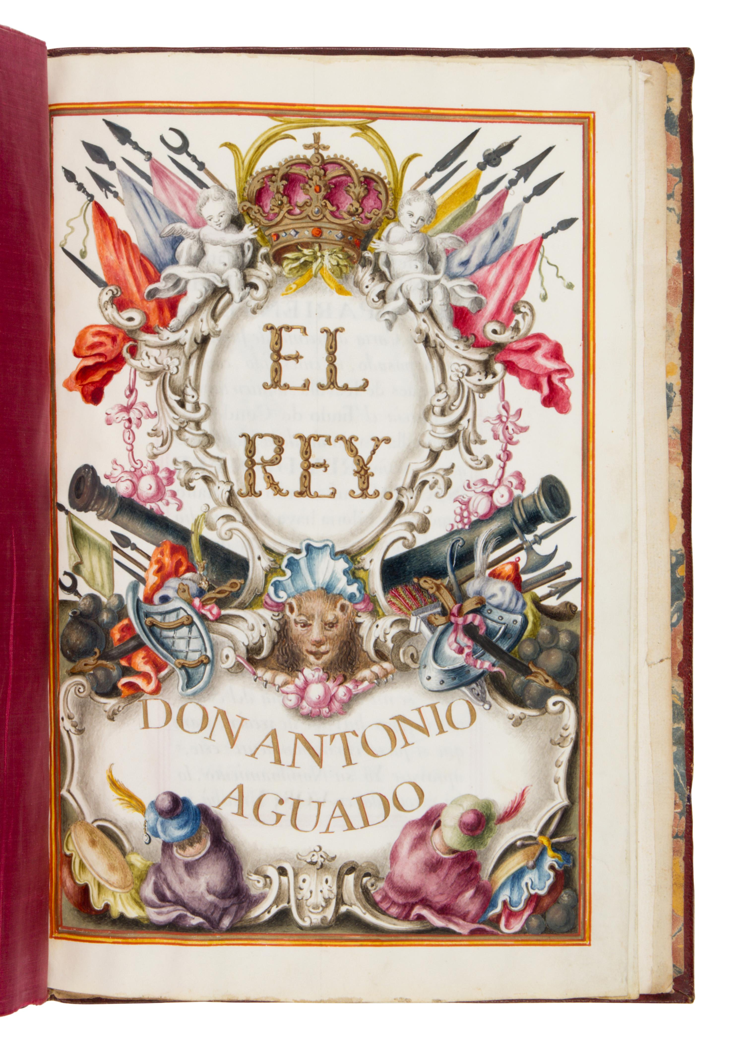 SPANISH ROYAL CHANCERY Legal Instruments (for Don Juan Francisco Balbín and Don Antonio Aguado Delgado), in Spanish, illuminated manuscript on parchment and paper [Spain, Madrid (issued at San Ildefonso)]