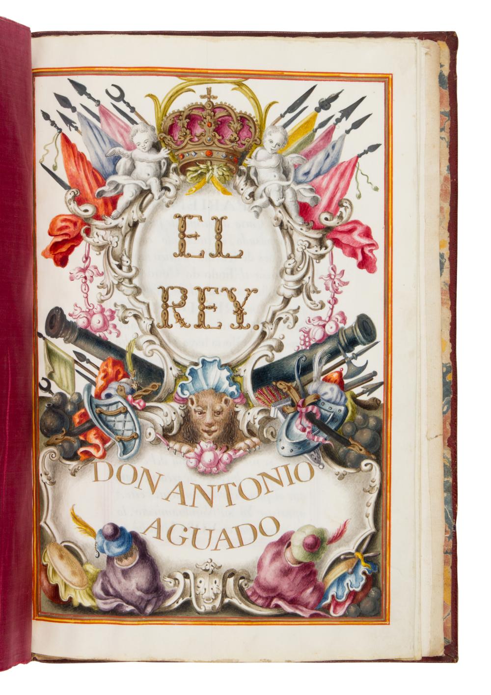 SPANISH ROYAL CHANCERY Legal Instruments (for Don Juan Francisco Balbín and Don Antonio Aguado Delgado), in Spanish, illuminated manuscript on parchment and paper [Spain, Madrid (issued at San Ildefonso)]