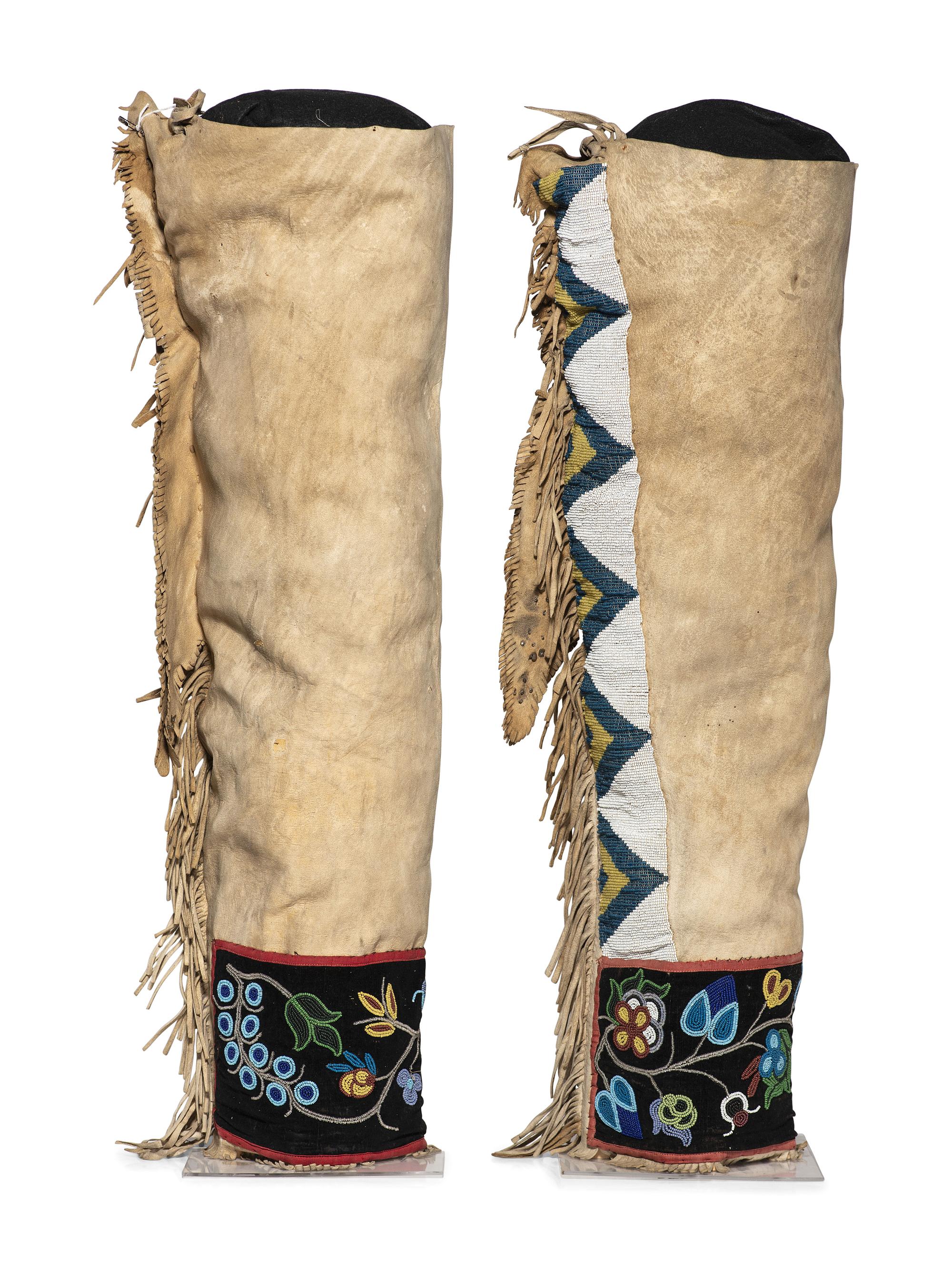 Great Lakes Beaded Hide Leggings