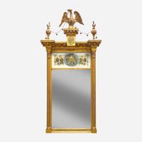 A Federal giltwood and églomisé pier looking glass circa 1800