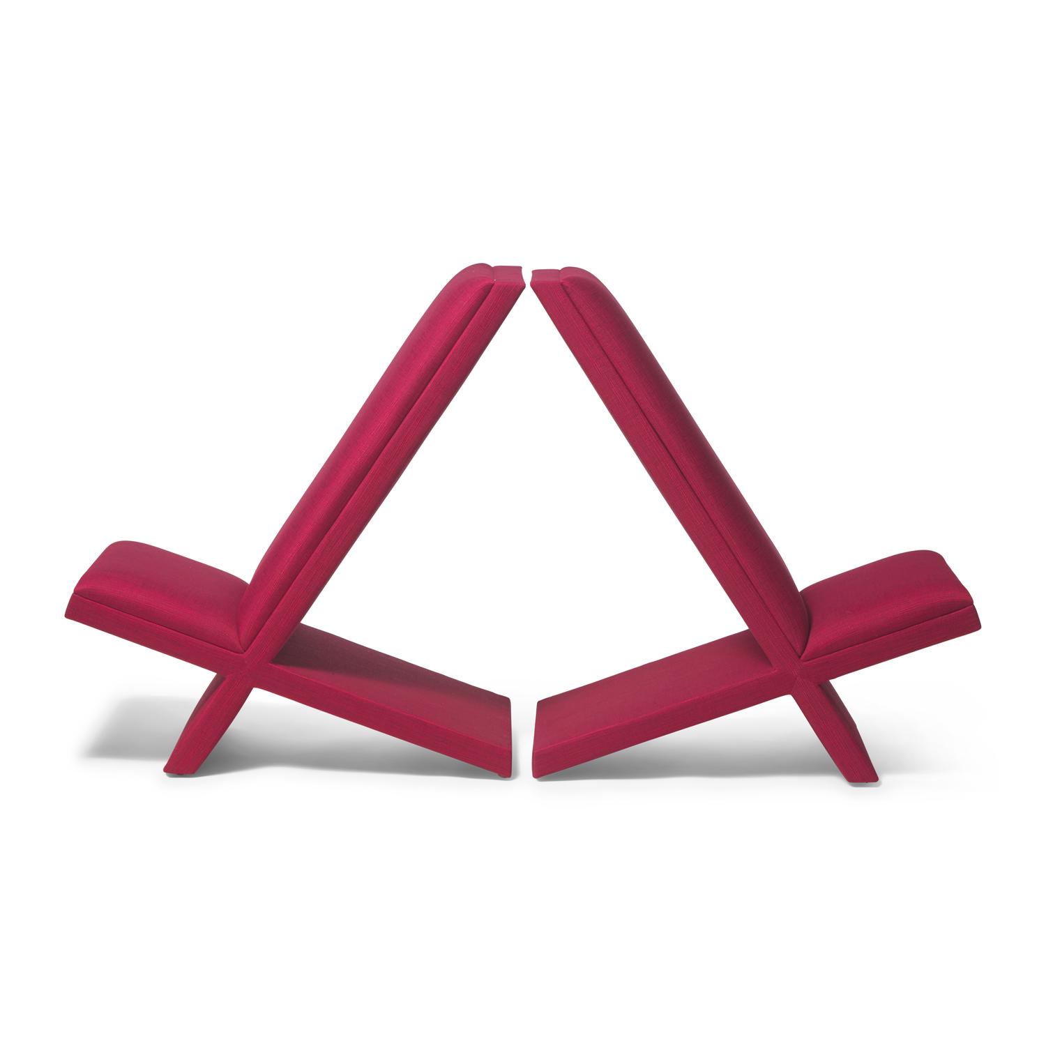 Postmodern Design 20th Century — Pair of X-Frame chairs