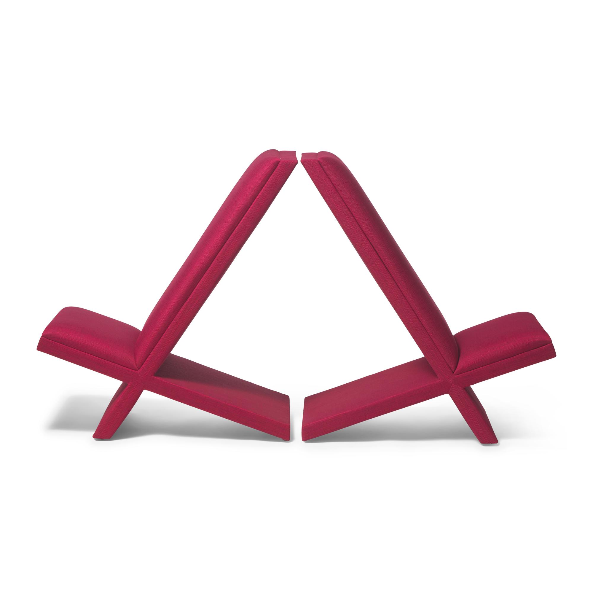 Postmodern Design 20th Century — Pair of X-Frame chairs