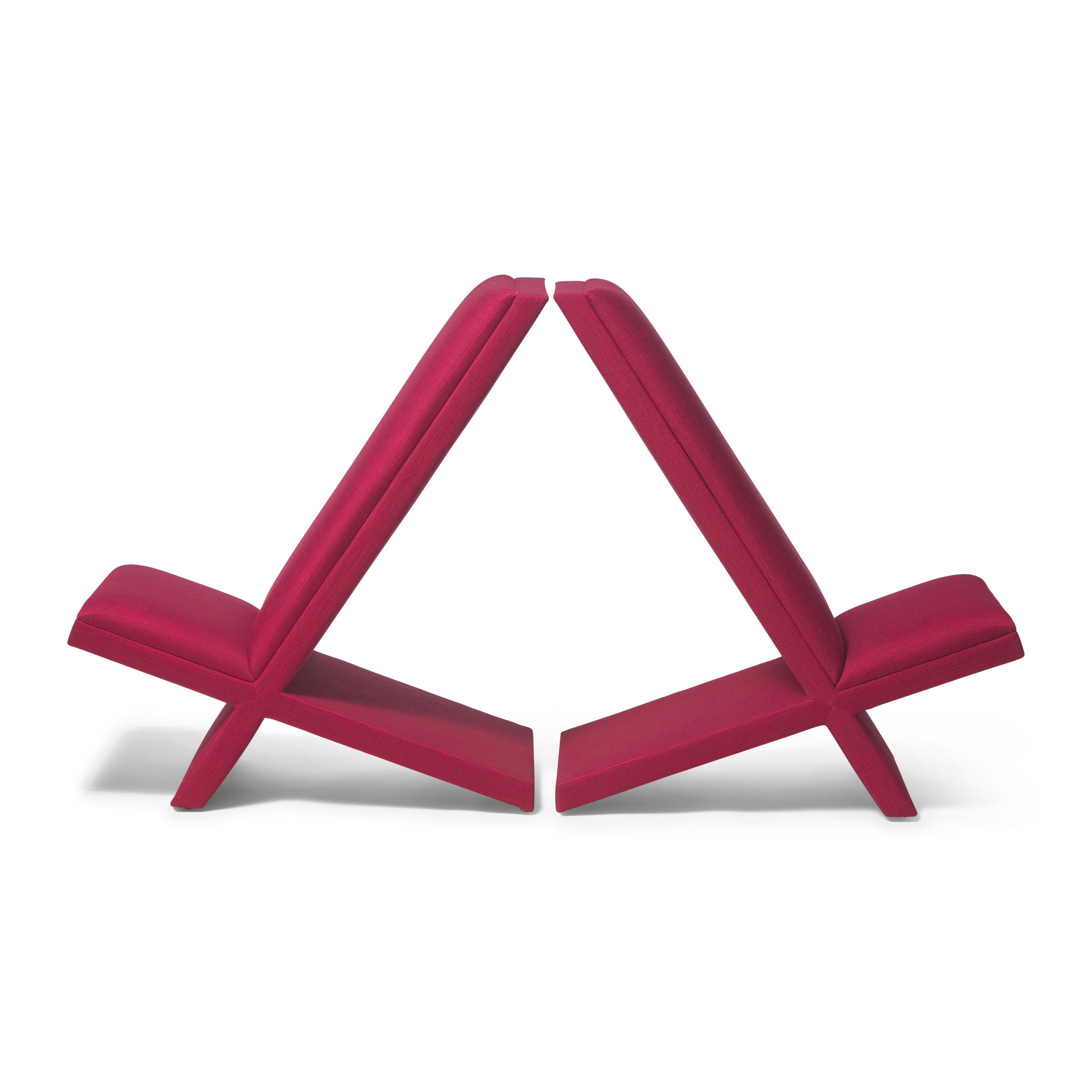 Postmodern Design 20th Century — Pair of X-Frame chairs