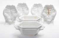 An Assortment of Ceramic and Porcelain Table Articles Width of first 8 1/4 inches. — 19TH/20TH CENTURY
