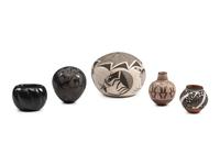 Acoma and Santa Clara Miniature Pottery Seed Jars