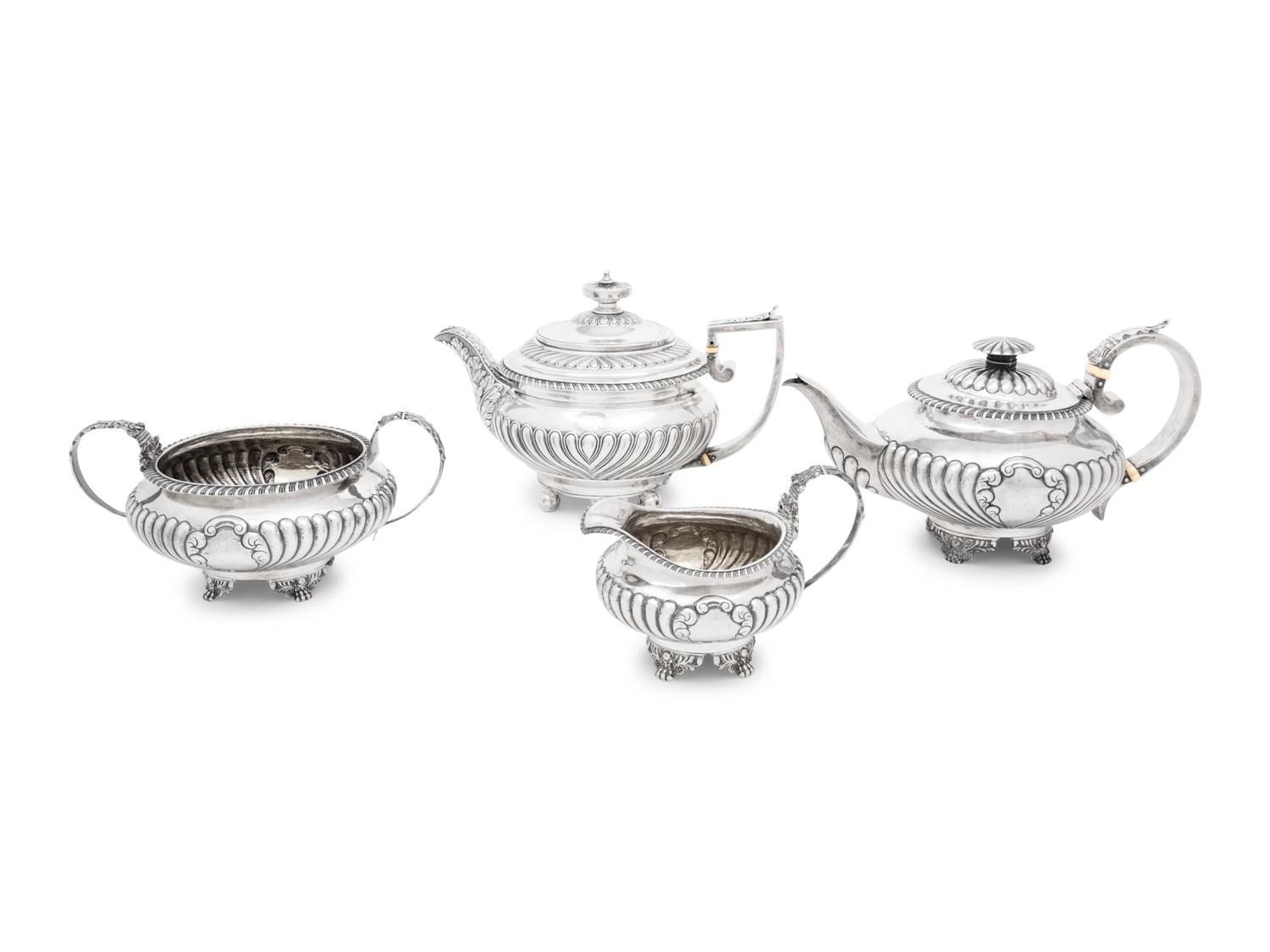 Four Georgian Silver Hollowware Articles