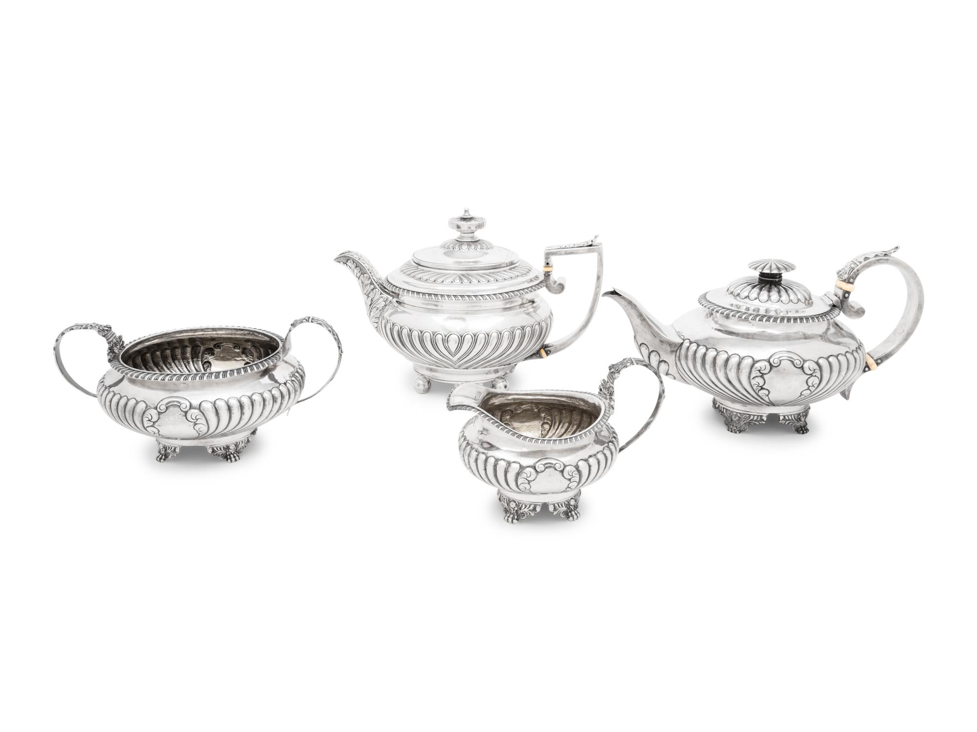 Four Georgian Silver Hollowware Articles