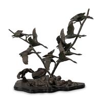 A Bronze Group of Flying Geese