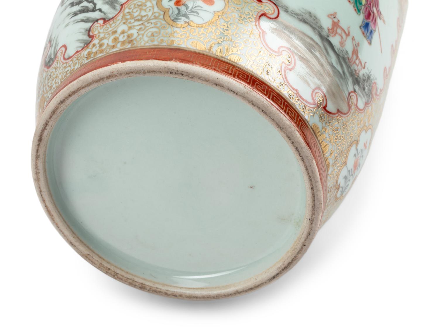 A Pair of Chinese Porcelain Rouleau Vases
