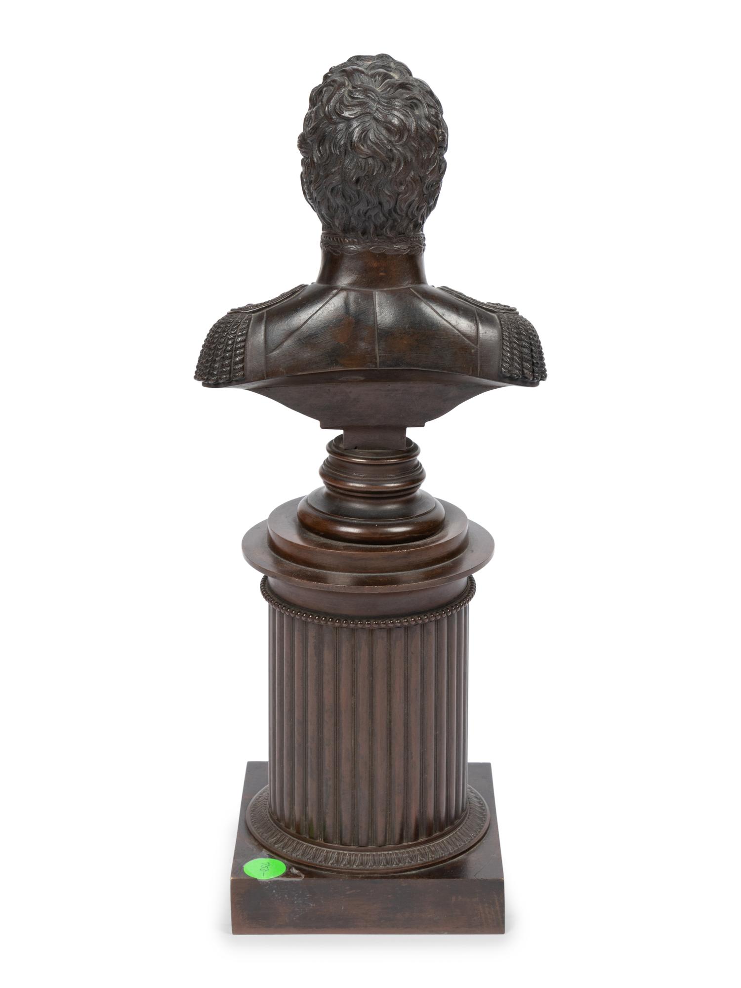 A Continental Bronze Bust on a Socle Base