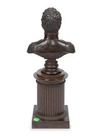 A Continental Bronze Bust on a Socle Base