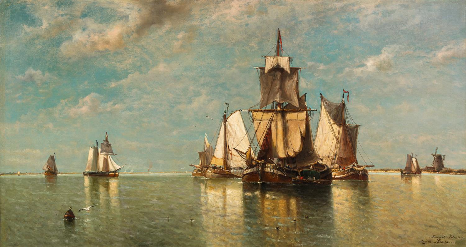 Auguste Henri Musin, (Belgian, 1852-1923), Moerdyck, Hollande