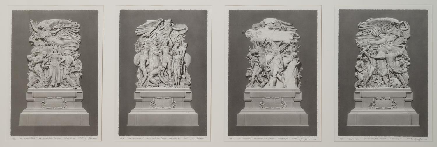 Jack Nixon (American, b. 1956) Four lithographs depicting Michigan Avenue Bridge Statuary