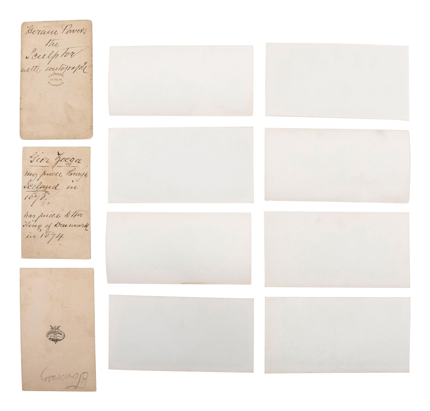 [EARLY PHOTOGRAPHY]. A collection of 19th-early 20th century stereoviews and CDVs, incl. images of Washington, DC, the Smithsonian Institution, politicians and public events.