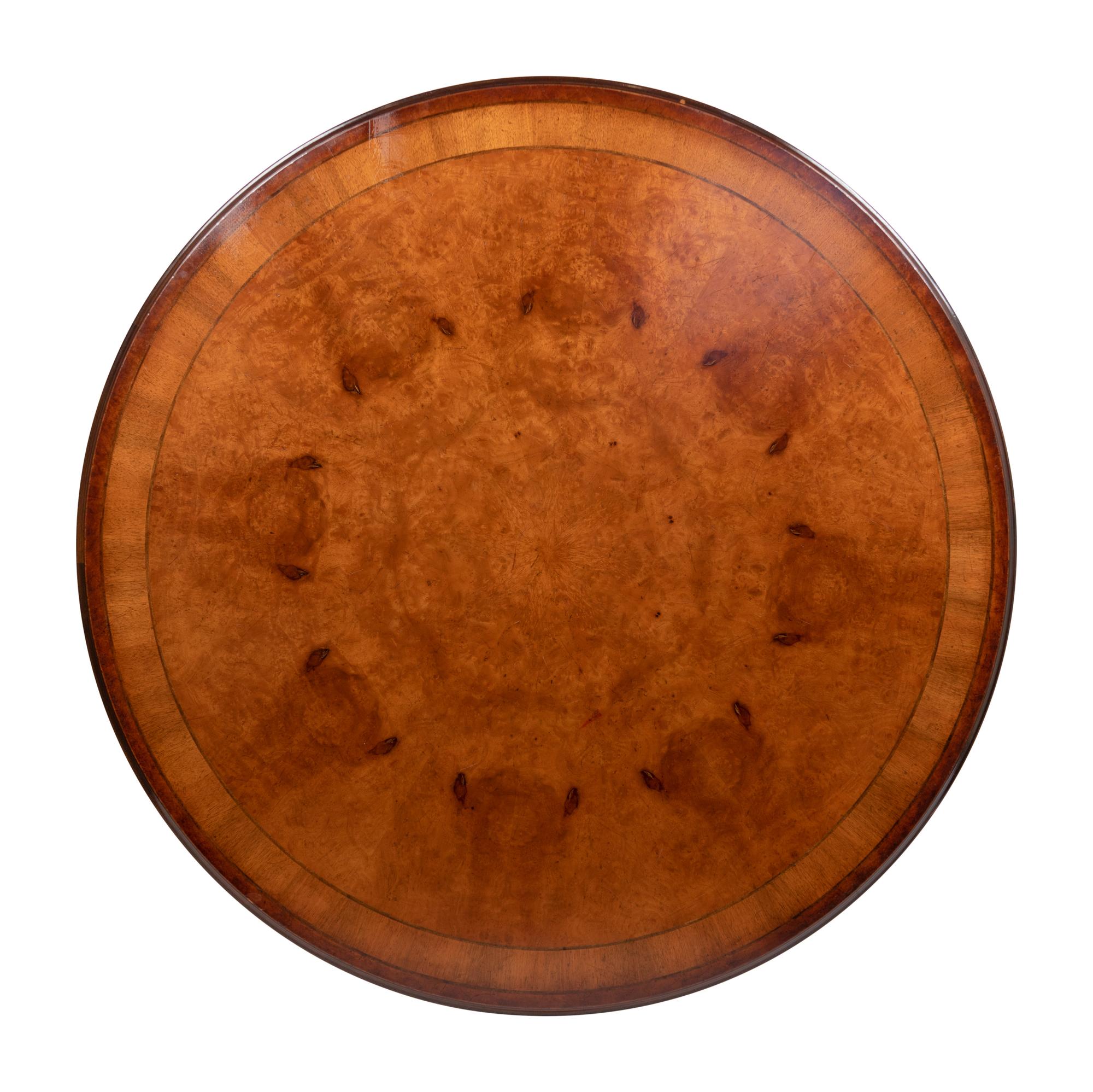 An Edwardian Inlaid and Veneered Center Table