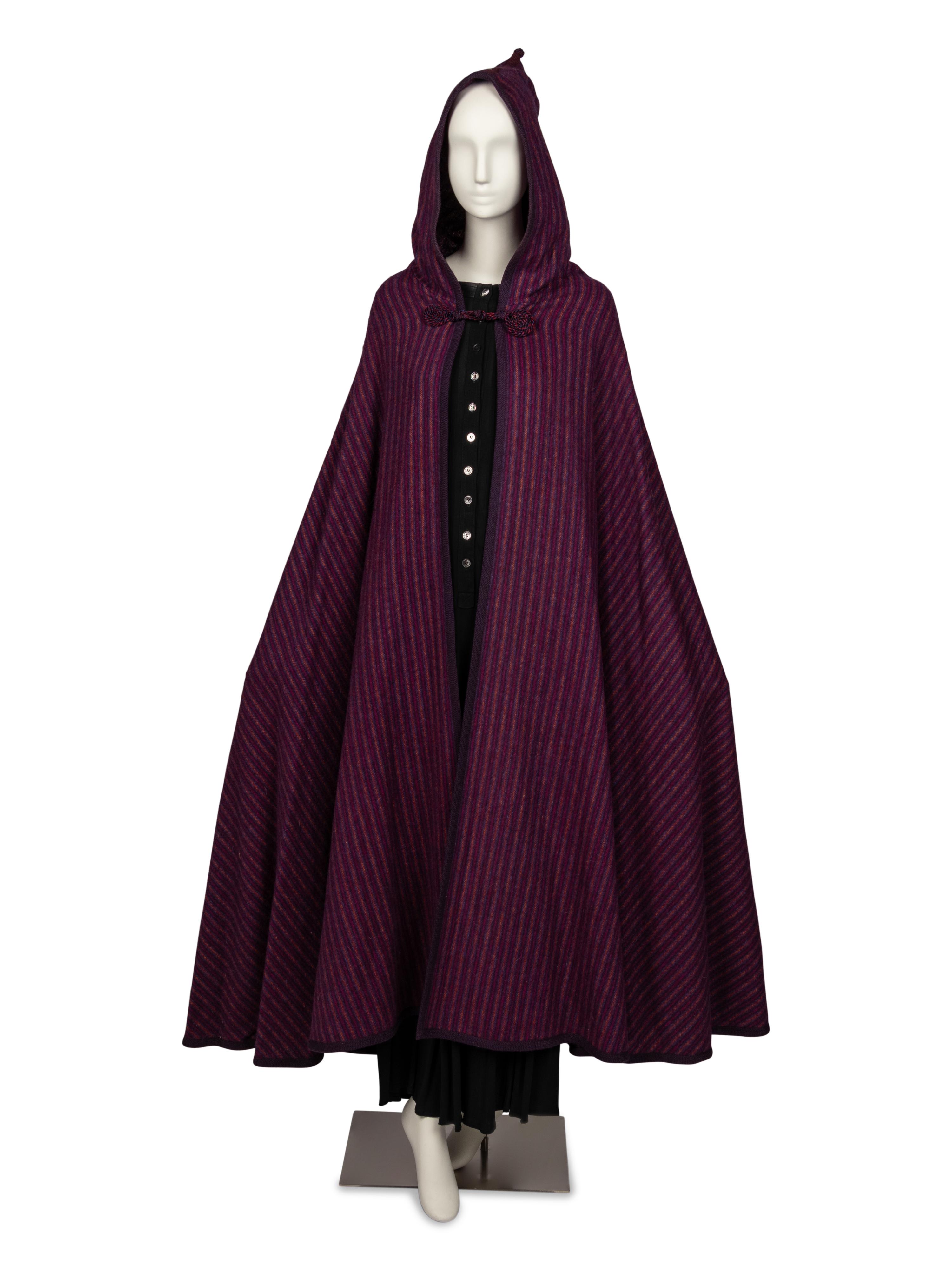 Saint Laurent Rive Gauche Wool Cape, 1970s