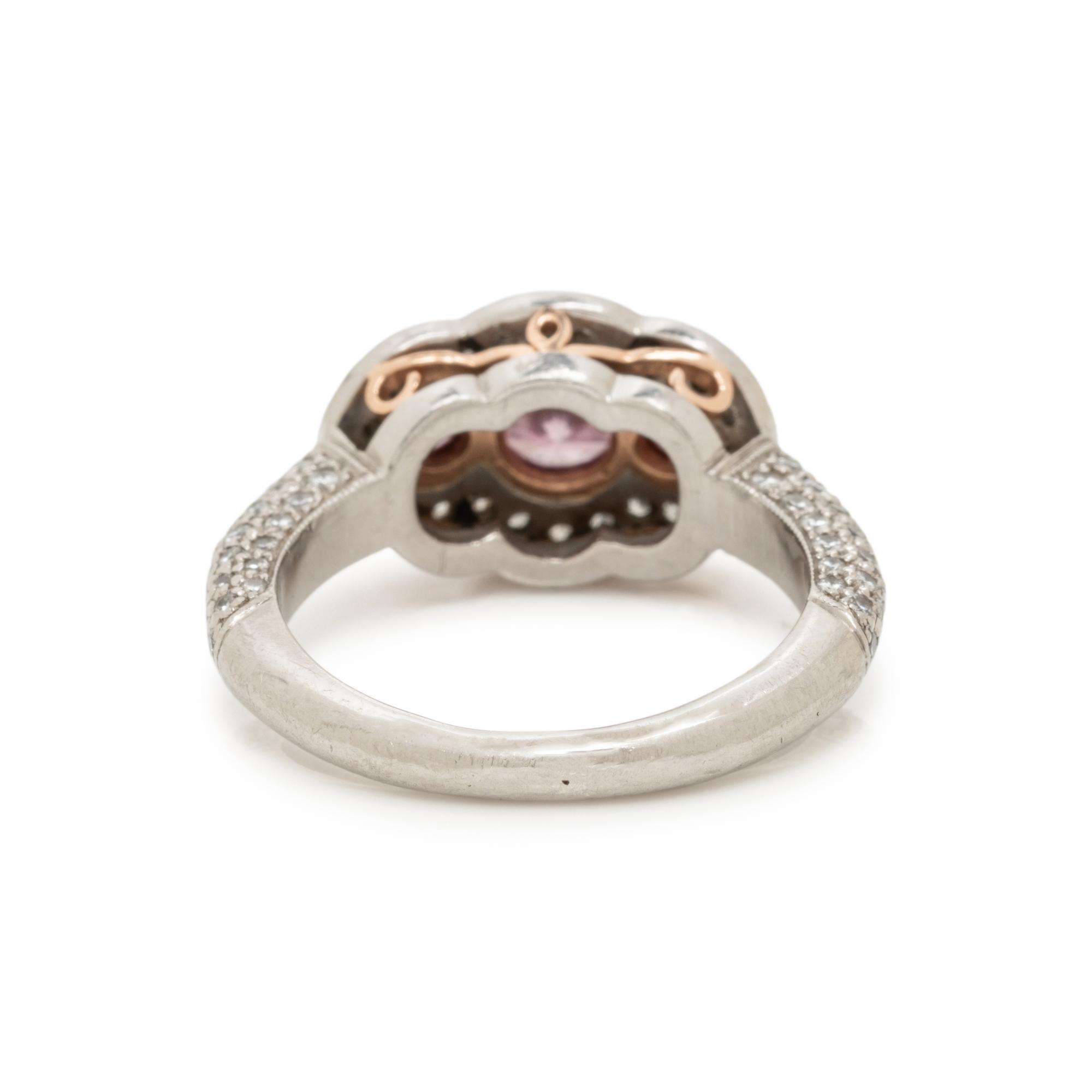 NATURAL FANCY INTENSE PURPLE-PINK DIAMOND AND DIAMOND RING