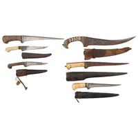 Lot of 6 Indo-Persian Pesh-Kabz Daggers