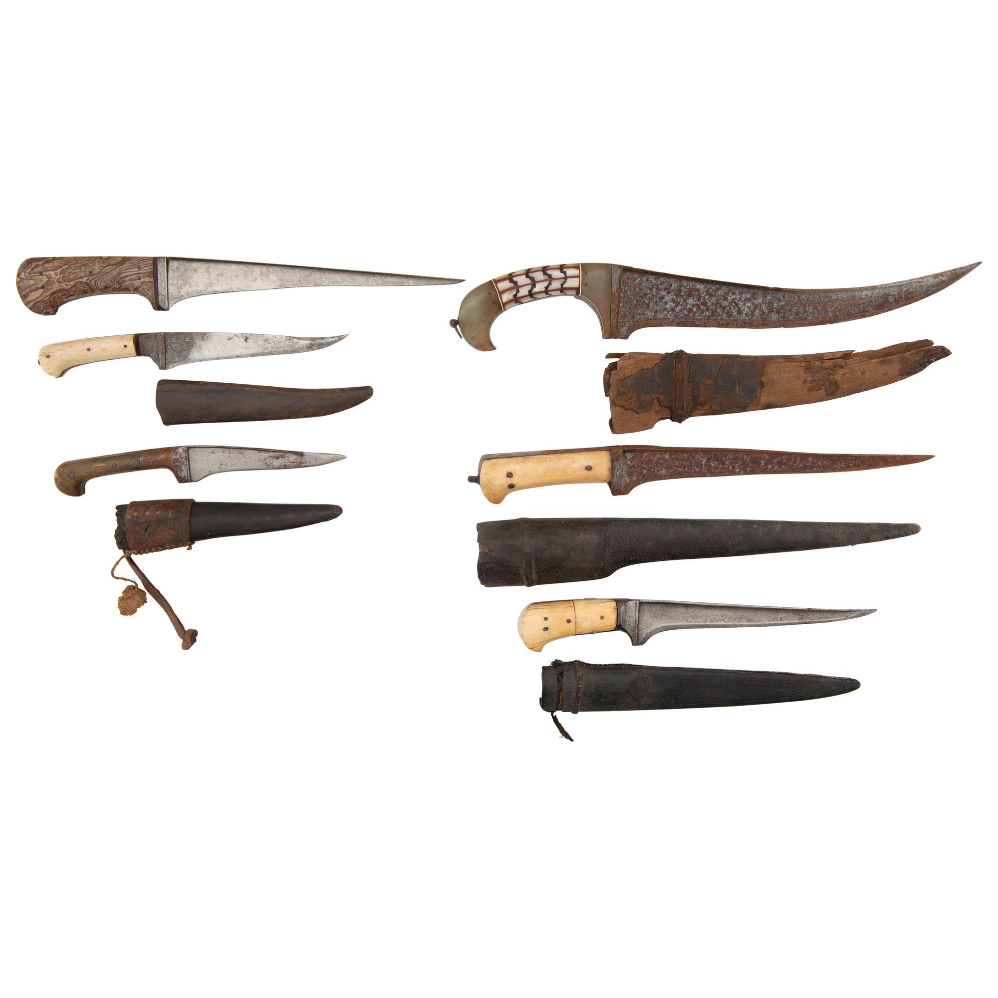 Lot of 6 Indo-Persian Pesh-Kabz Daggers