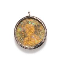 A Byzantine Silver and Glass Pendant with Biblical Scene