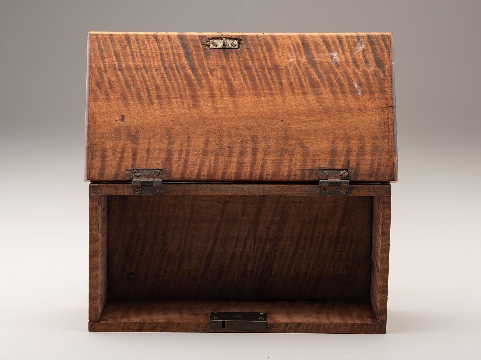A Tiger Maple Document Box