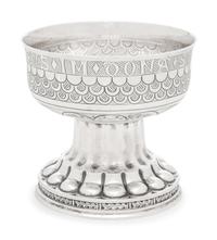 A Group of Six English Arts and Crafts Silver Table Articles
