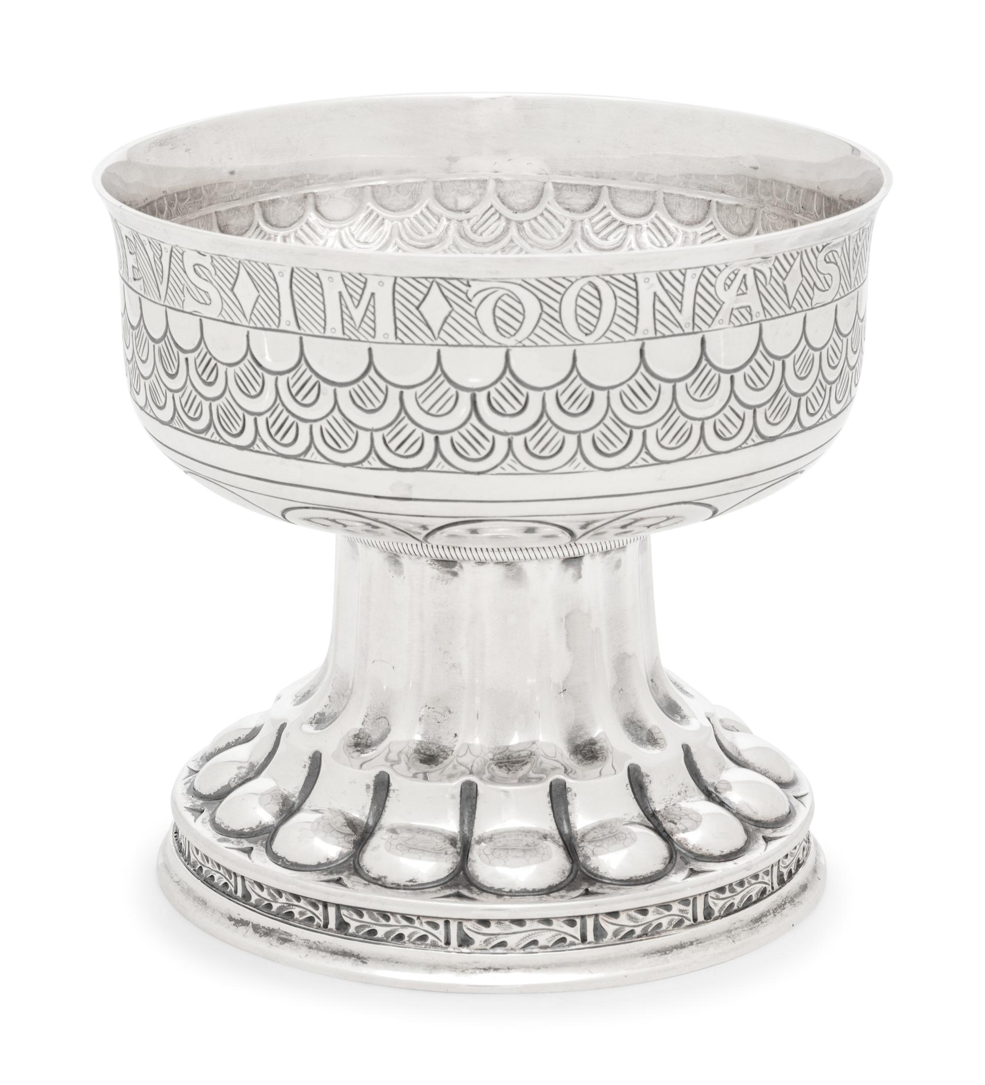 A Group of Six English Arts and Crafts Silver Table Articles