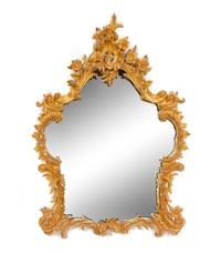 A Chinese Chippendale Carved Giltwood Mirror
