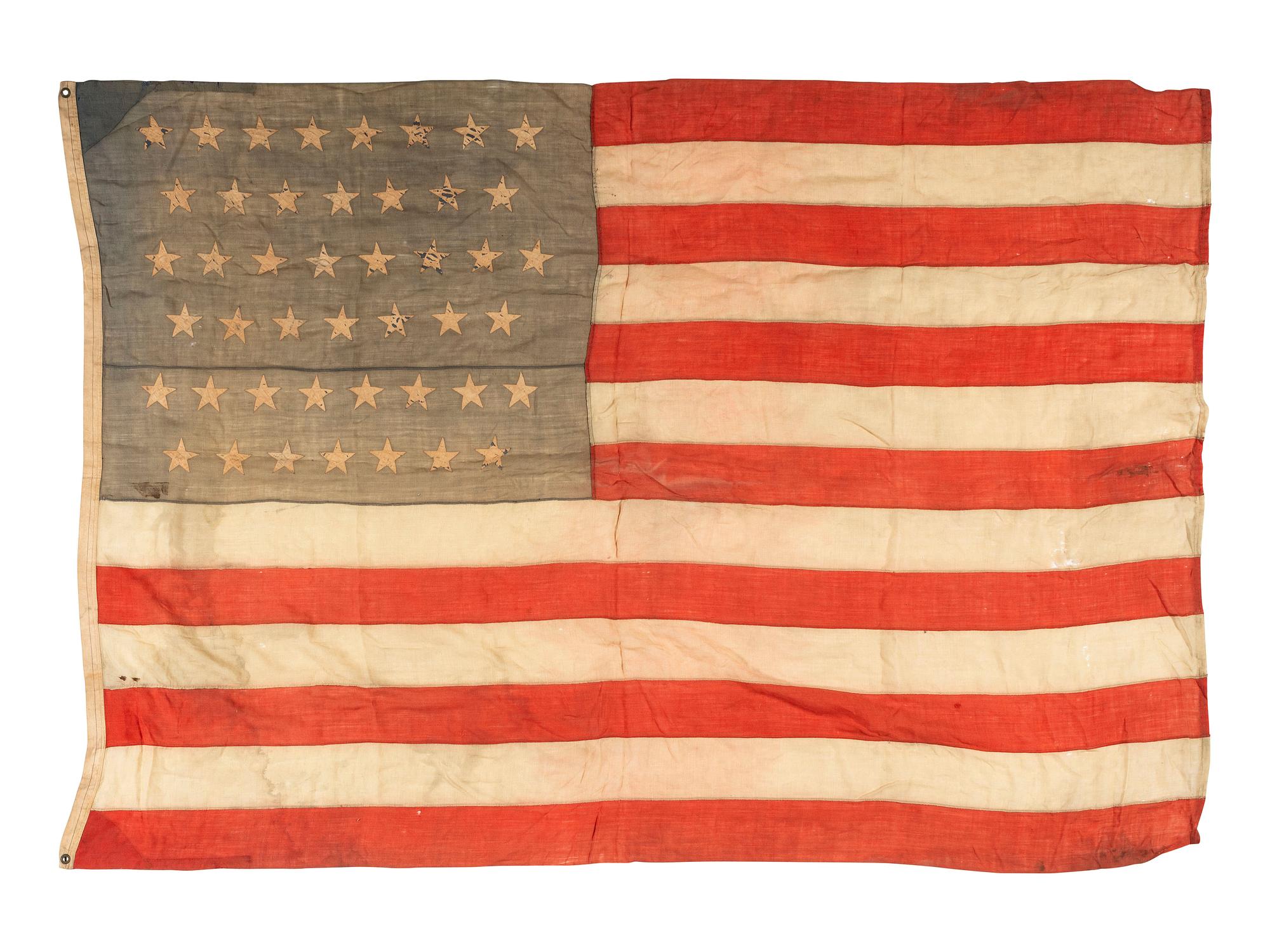 [FLAGS]. 45-star American flag. Ca 1896-1908.