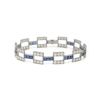 ART DECO, SAPPHIRE AND DIAMOND BRACELET