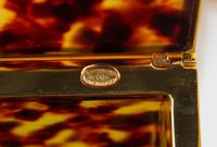 A Chanel Tortoiseshell Evening Bag, 5"x 4.5" x 2"; Strap drop: 22".