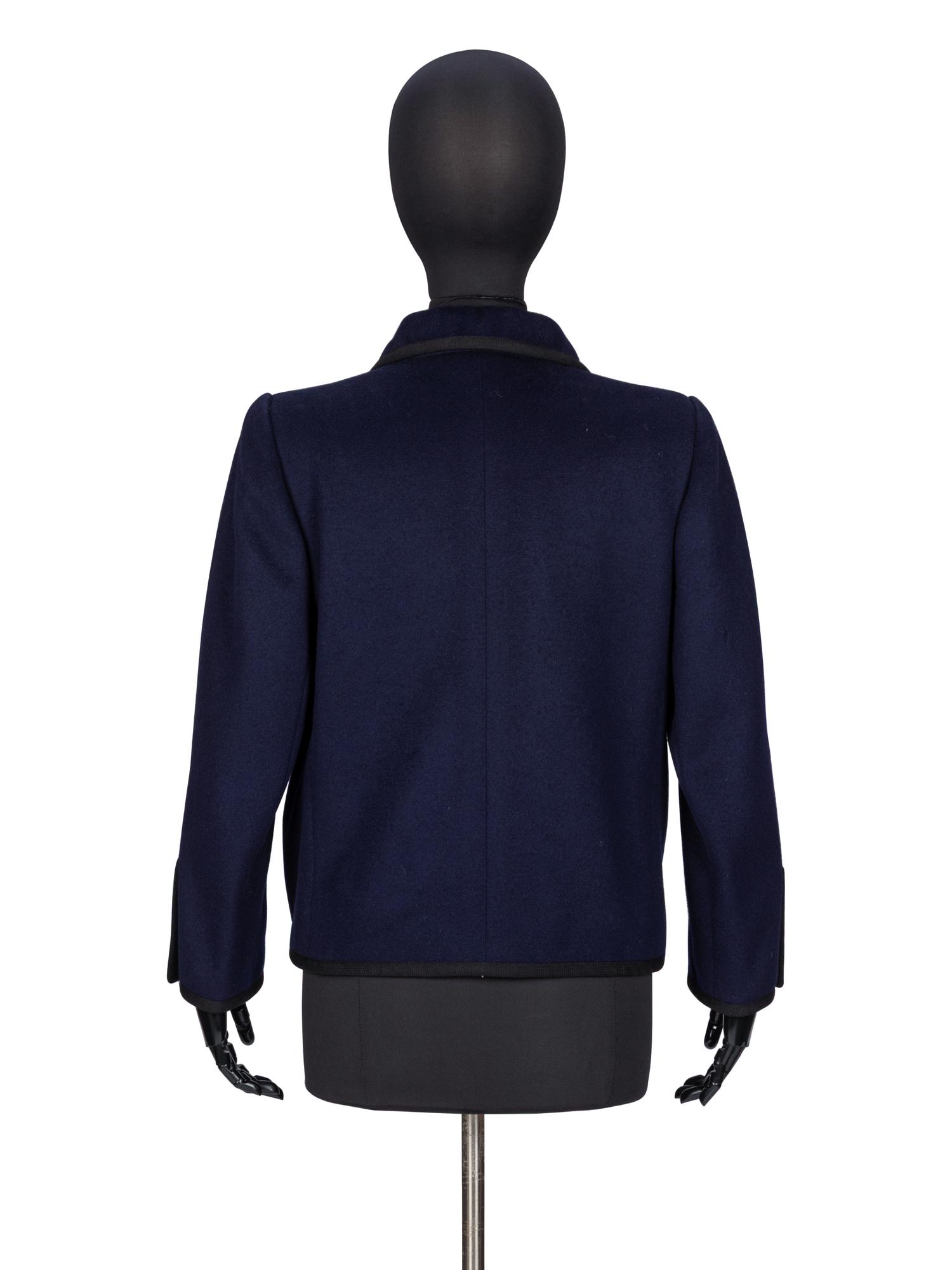 Yves Saint Laurent Rive Gauche, Cropped Jacket with Braid Trim