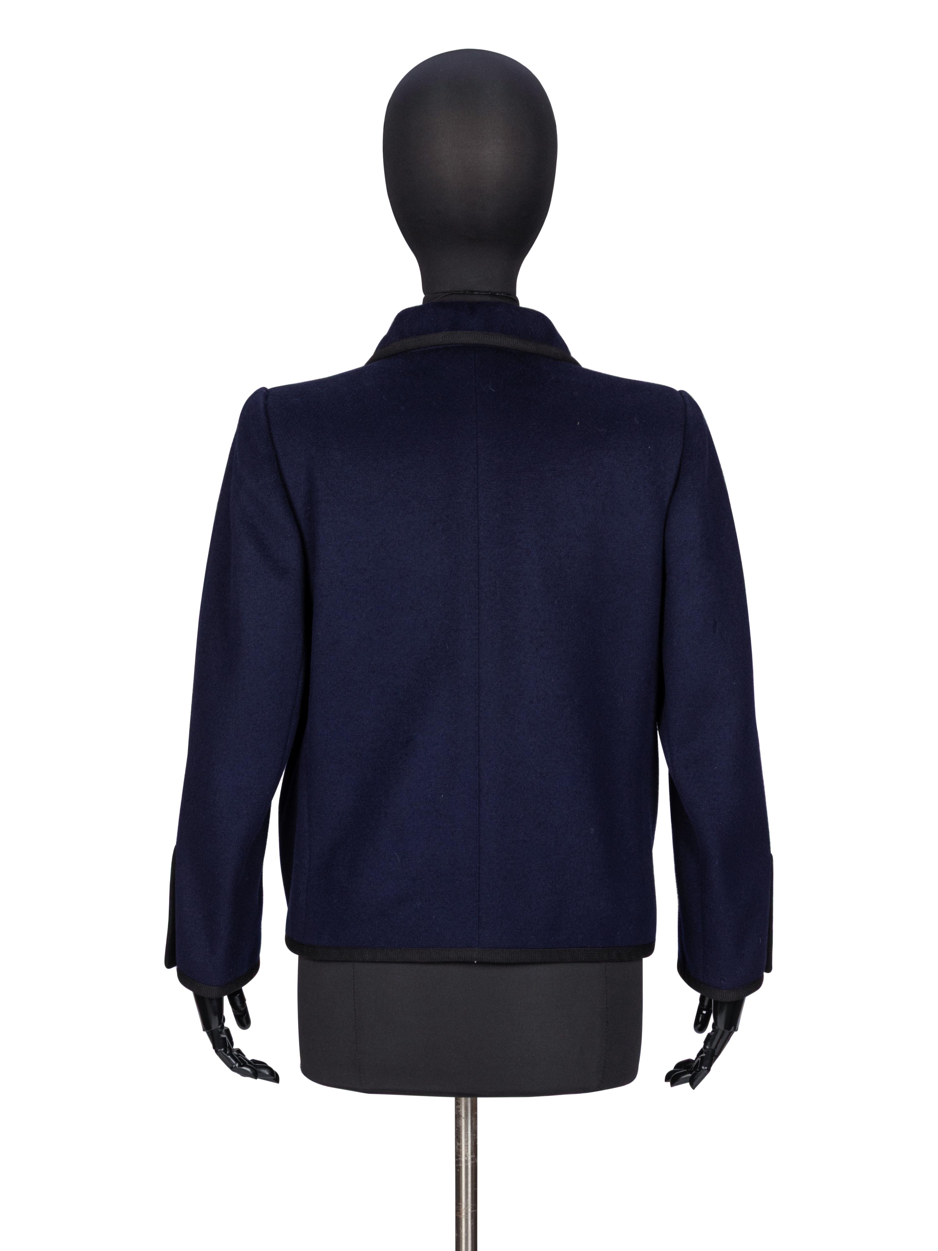 Yves Saint Laurent Rive Gauche, Cropped Jacket with Braid Trim