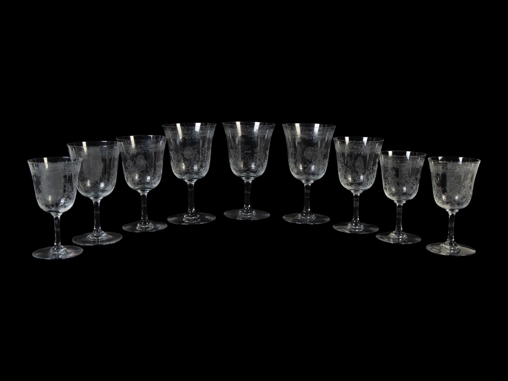 A 34-Piece Baccarat Crystal Lafayette Pattern Stemware Service — 20TH CENTURY