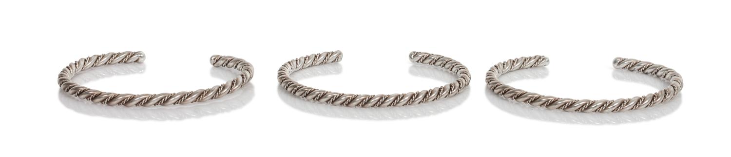 A Carinated Navajo Cuff Bracelet First: length 5 1/2 x opening 3/4 x width 3/8 inches.