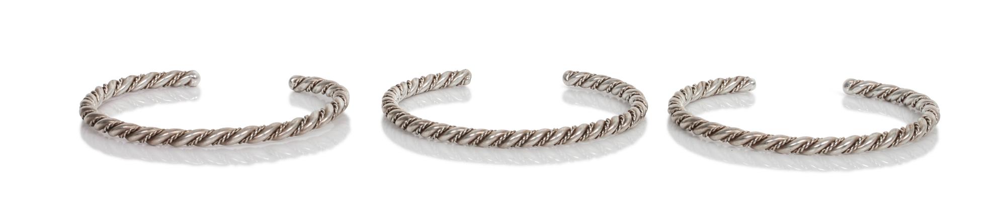 A Carinated Navajo Cuff Bracelet First: length 5 1/2 x opening 3/4 x width 3/8 inches.