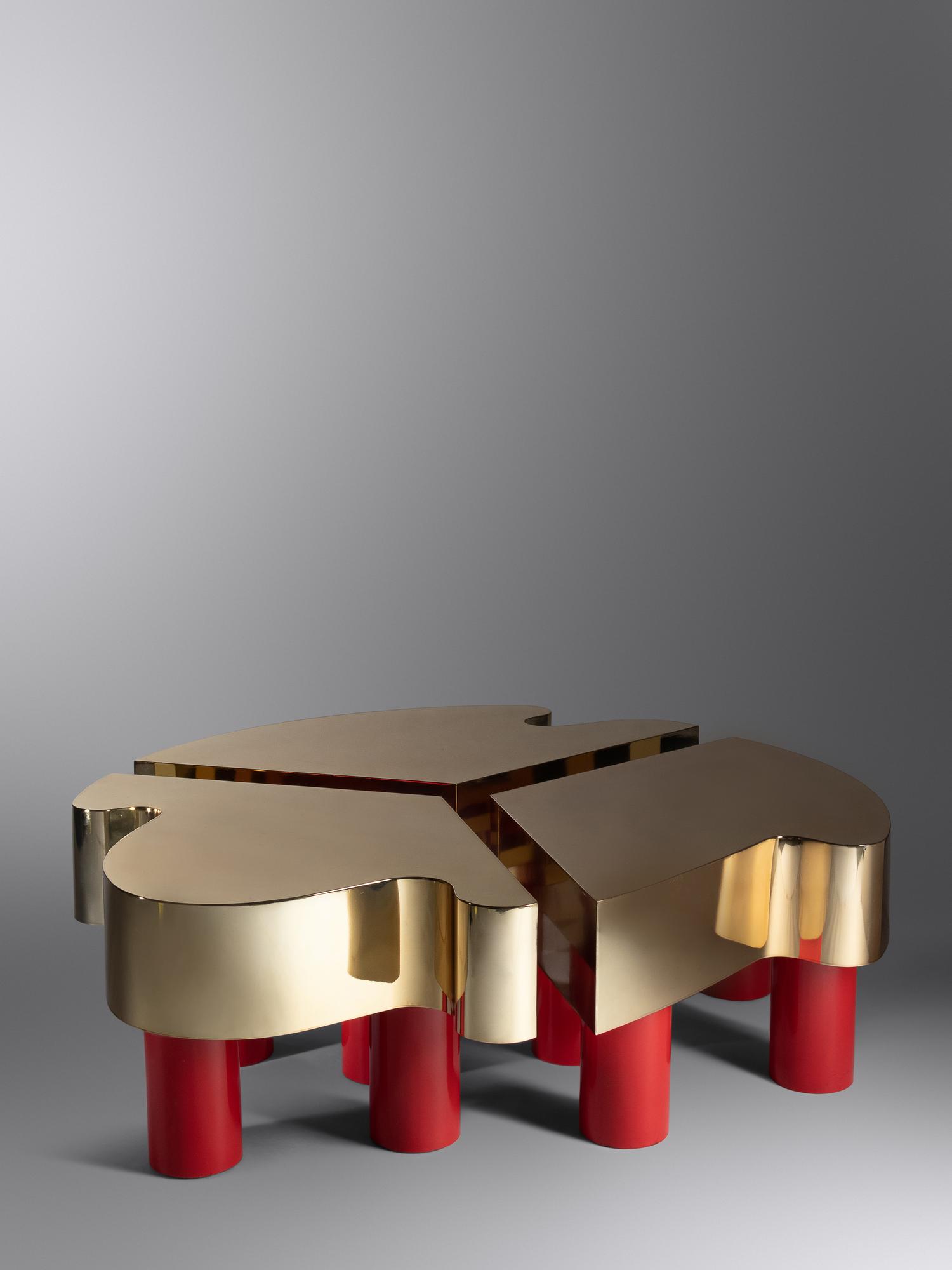 Golden Clover Coffee Table, 2013 Edition Galerie Diane de Polignac Edition of 8